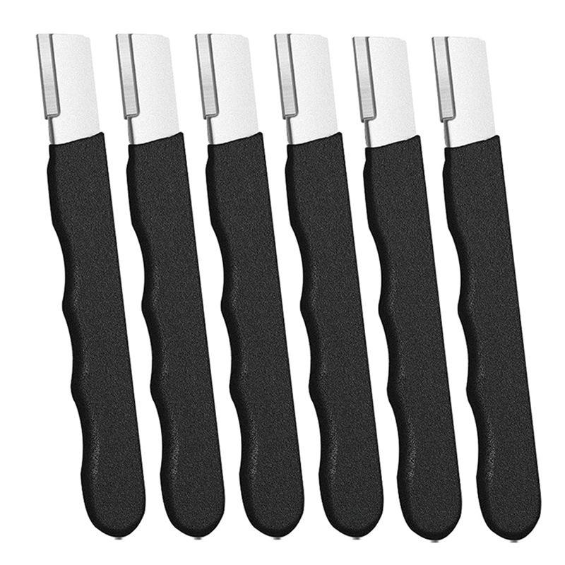 

A84E-Portable Quick Sharpener, Hand Held Knife Garden Tool Sharpener Stone, Lawn Blade Sharpener (6Pcs) чорний