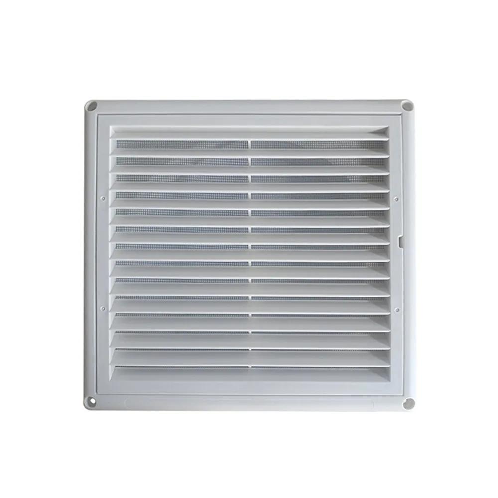 PP Air Vent Grille Ventilation Cover With Flaps With Insect Screen 150*150mm/200*200mm Louver Vent Air System Net Cover Screen