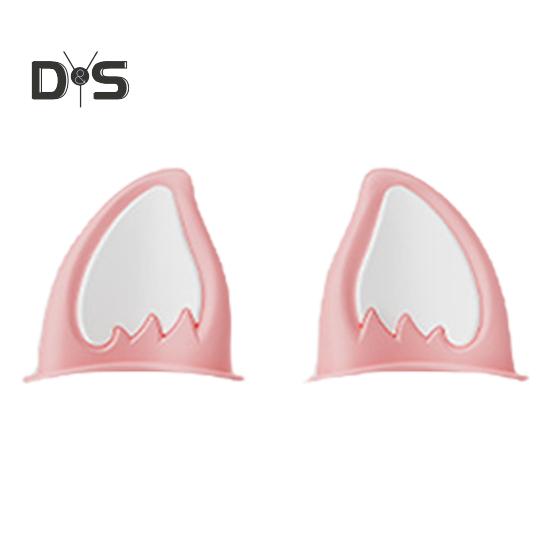 1 Pair Motorcycle Helmet Cat Ear Decoration Adhesive Scooter Cycling Bicycle Motorbike Skateboarding Helmet Decorative Ear Helmet Accessories