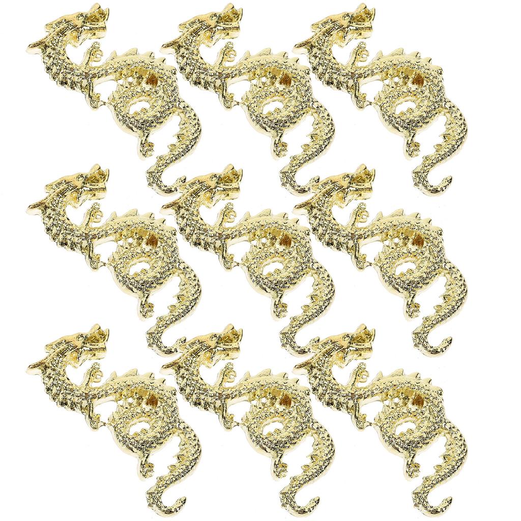 10Pcs Nail Charms Dragon Look Small Metal Gems Nail Decorations for Home DIY Manicure Xmas Wedding Party Supplies