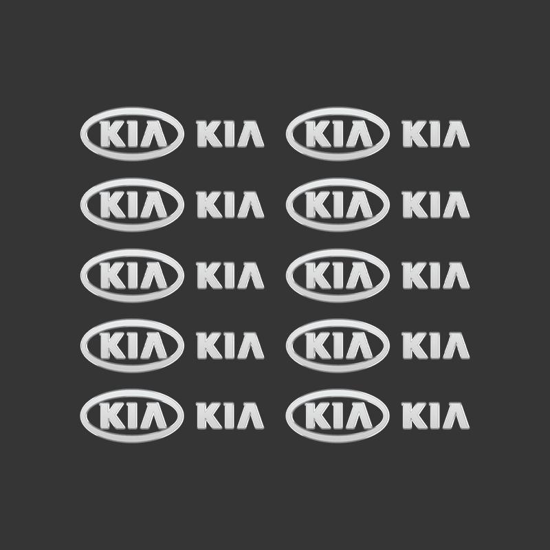 POZP2 4/10pcs 3D Metal Car Interior Dekoration Stickers Badges Auto Styling For Kia Picanto Rio Ceed Sportage K5 Cerato Sorento Soul