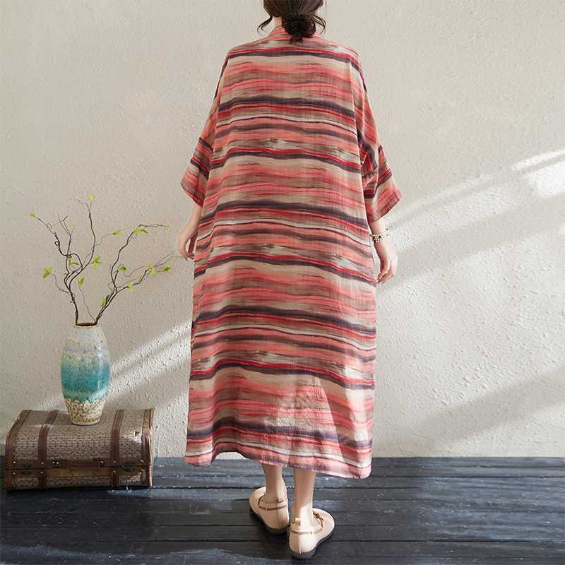 Spring Stand-up Collar Plus-size Vacation Dress