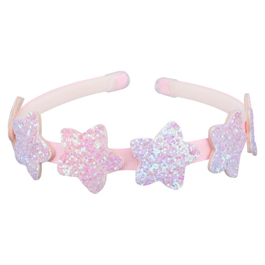 2025 Spring New Baby Headband, Gradient Sequin Star Cute Hair Accessory, Hair-Friendly Non-Slip Hoop, Perfect for Little Girls