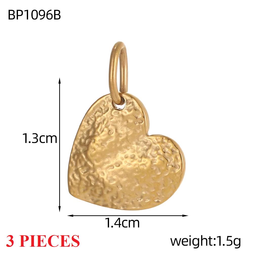 3PCS/LOT CARLIDANA Gold Plated Stainless Steel Charms Bow Knot Star Cross Butterfly Rose Heart Pendants DIY Jewelry
