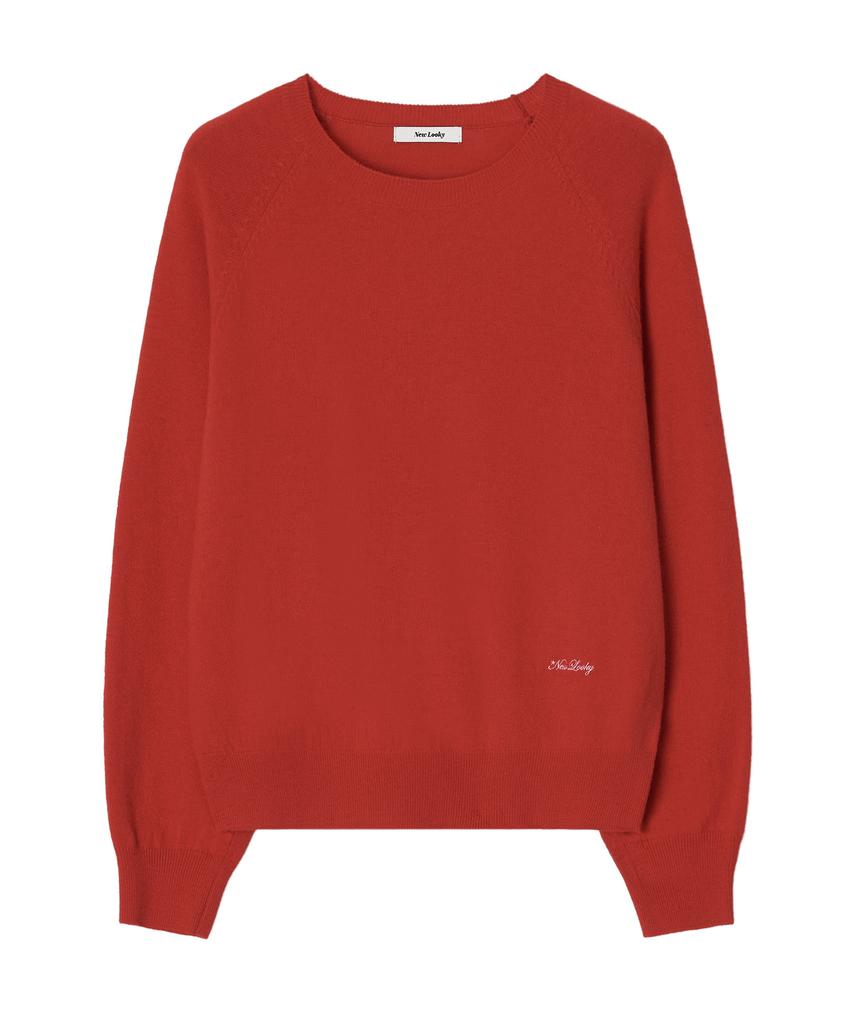 Nyuluki Cozy Round Knit Pullover_Red