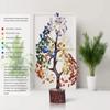 Gemstones, Seven Chakra Crystal Tree Showpiece for Good Luck Home Decor Item Bonsai Money Tree Plant Gift Item Figurine Standard 1 Piece