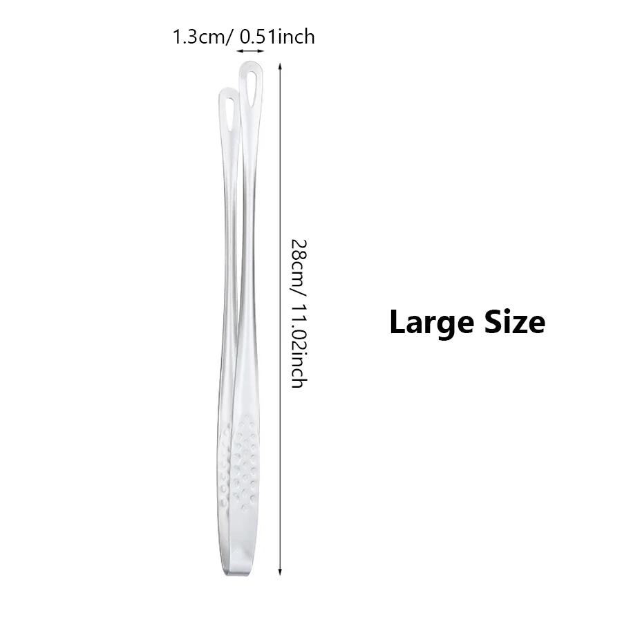 Long Kitchen Tongs Non-Slip Heat Resistant BBQ Grill Tongs Stainless Steel for Steak Seafood Buffet Salad Cooking Tools