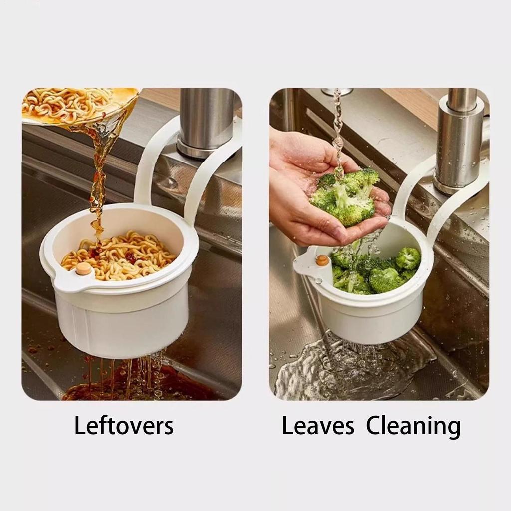 Creative Sink Hanging Strainer Basket Openable Bottom Cover Detachable Kitchen Garbage Filter daily fruit cleaning water basket
