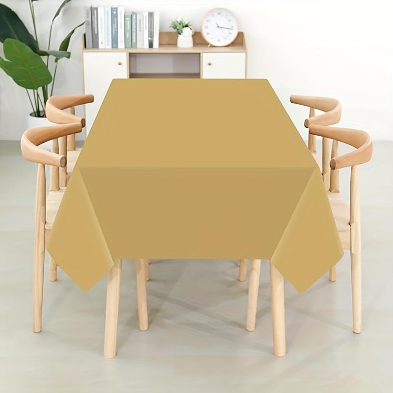 6 Pack Disposable Plastic Tablecloths for Parties, Weddings, Birthdays, Christmas, Anniversaries| Durable Machine-Made Buffet Table Coverings