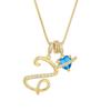 Fresh English Flower Letter Necklace - Delicate Girl's Charm Pendant