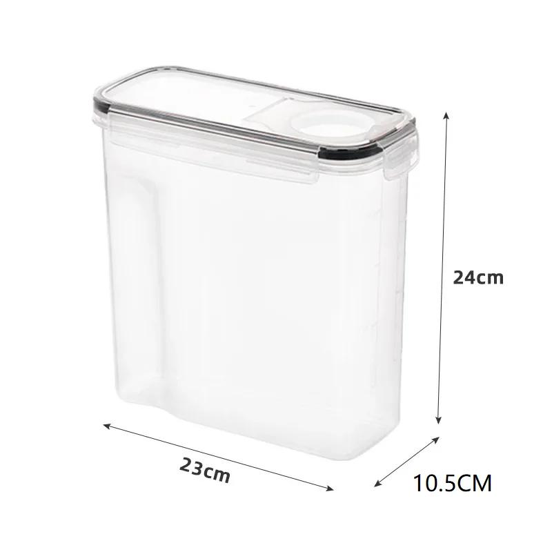 Grain Miscellaneous Grain Storage Tank Moisture-proof Insect Proof Rice Bucket Food Storage Box Plastic Transparent Sealed Tank