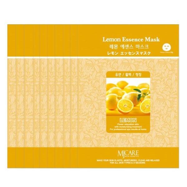 

[100 sheets] Lemon Essence Mask Pack, Skin Softening, Vitality, and Purification Pack (6514366A) basic