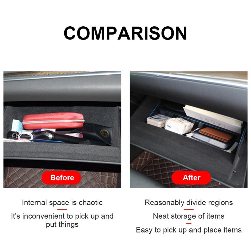 Car Glove Box Organizer Seat Storage Box Interval Ert Divider for Toyota Land Cruiser Prado 150 2010-2018 Interior Accessorie