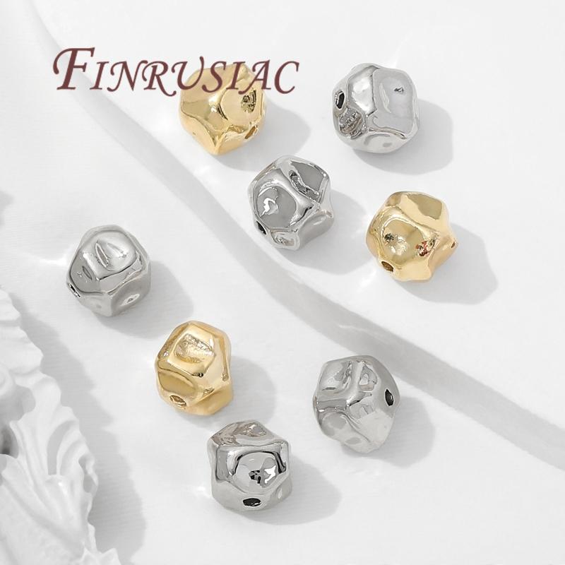 7mm*6mm Irregular Spacer Beads 18K Gold Plated Separator For Beads,Bracelets&Necklaces Accessories,Beads Separators