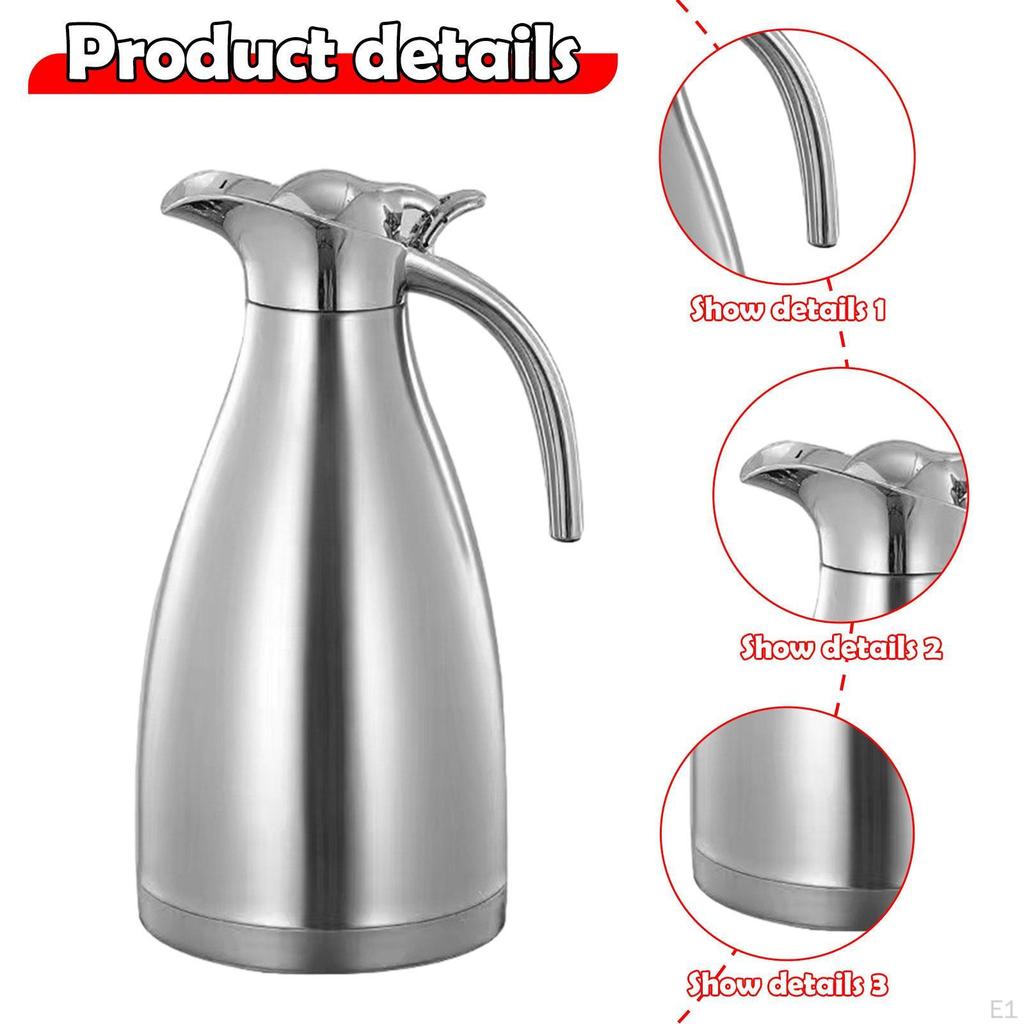 Thermal Coffee Carafe Stainless Steel Water or Tea Dispenser Teapot Jug for Picnic