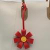 Charming 3D Multi-Petal Flower PU Leather Keychain Ornament