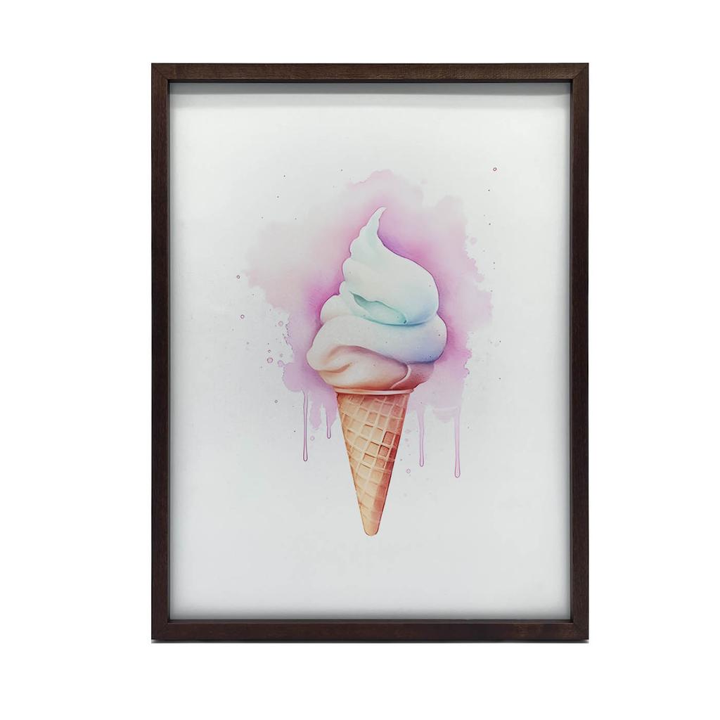 Tęczowe Lody Tęczowe Lody, 50X70 Cm, Bez Ramy, Płótno Premium Na Blejtramie