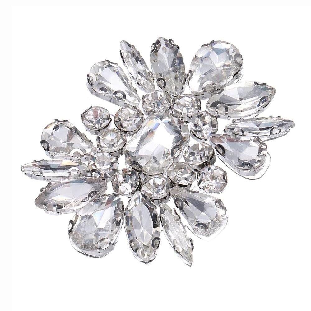 Diamond Decoration Rhinestone Patches Glue Back Beading Applique Luxury Rhinestone Applique