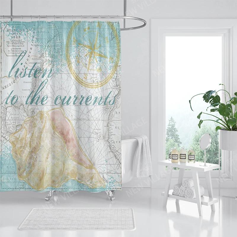 

Домашняя водонепроницаемая ткань аксессуары для шторки в ванную 90x200 шторка для душа 240 * 200 шторка для душа в стиле Атлантиды W90XH180cm