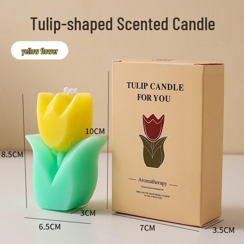 Tulip Scented Candle Ornament - Holiday & Special Occasions Gift for Mother's Day & Teacher's Day.