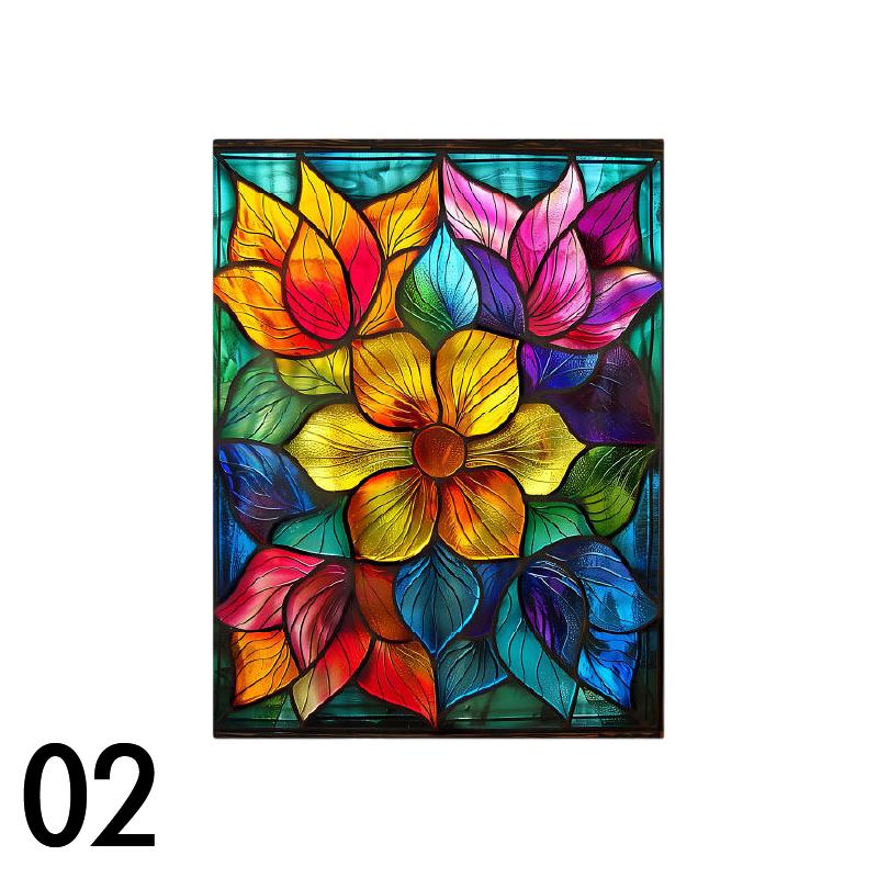 Colorful Stained Glass Film Self-adhesive Frosted Opaque Window Film Toilet Hotel Club Art Decoration Privacy Window Films