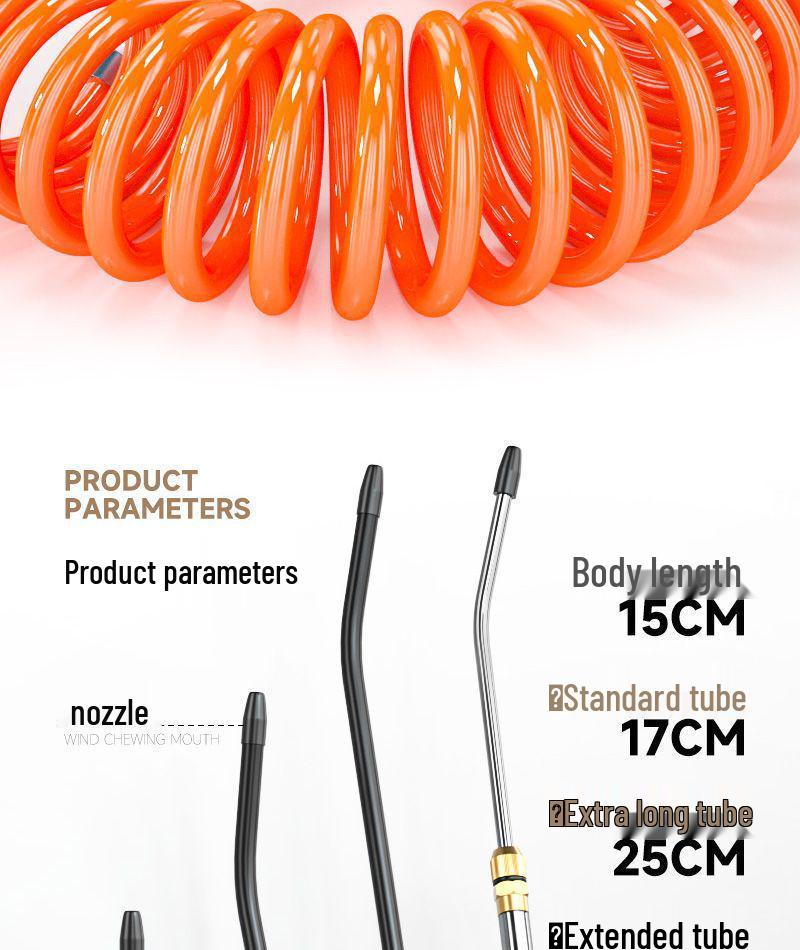 Non-slip Rubber Handle Alloy High-Pressure Air Blow Gun for Dust Removal