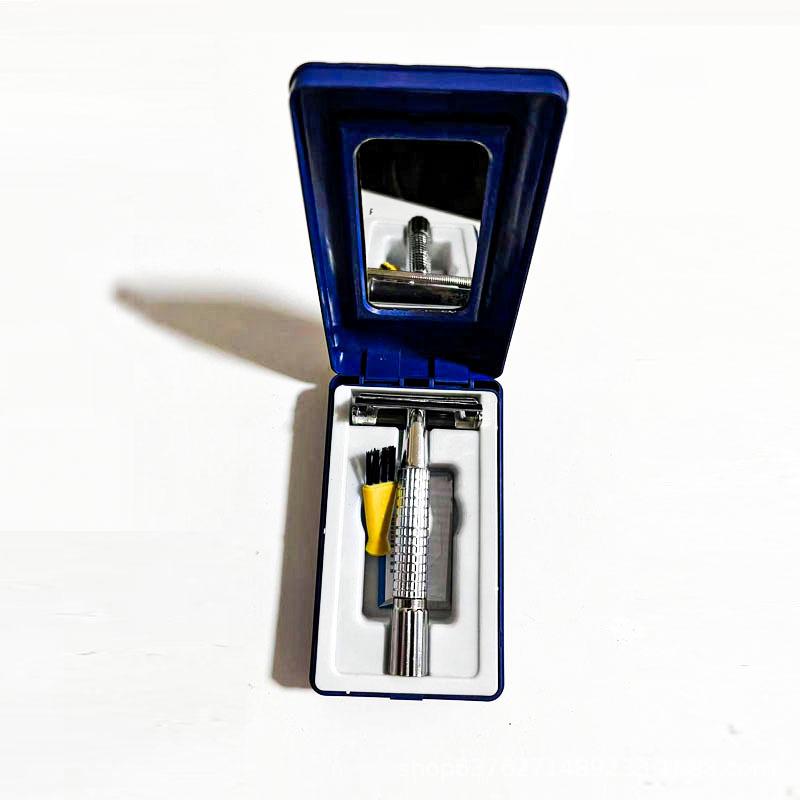 Old-Fashioned Double-Edged Razor with Rotating Handle