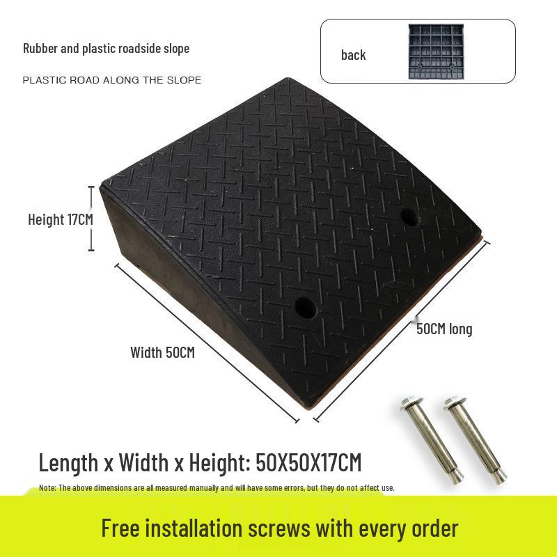Portable Rubber-Plastic Curb Ramp Mat for Car