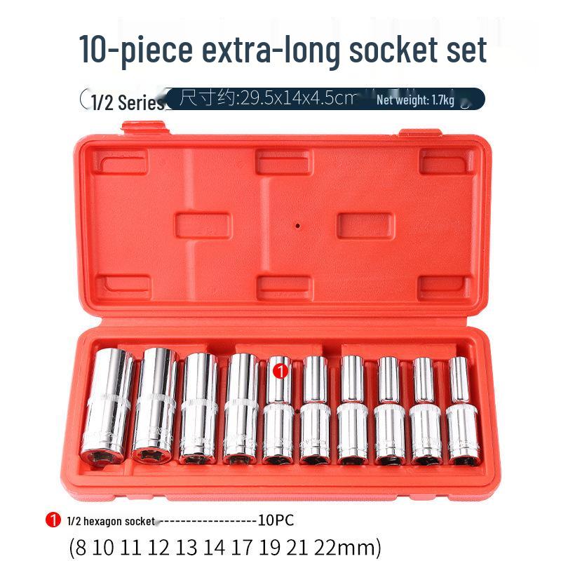 40-Piece Socket Set: Ratchet Wrench & Hex Key for Car/Motorcycle Repair