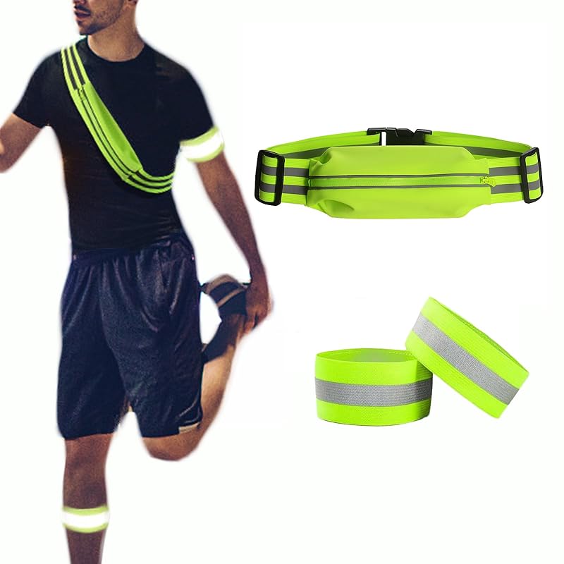 Reflective Band with Pack, Reflective Belt, Improved Nighttime Visibility for Nighttime Running, Dog Walking, Cycling, Traffic Control, Construction