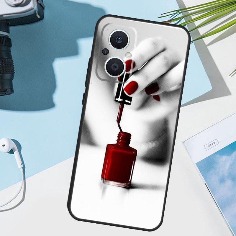 Cosmetics Nail Polish Cover For OPPO Reno 14 Pro 10 11 12 13 14F 13F 12F 11F 7 8 Lite OPPO Find X9 X6 X5 X8 Pro Case