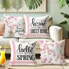 Enchanting Sakura - Themed Pillow Cover: Welcome Spring & Embrace Sweet Home Sofa Bed Cushion Cover Home Room Decoration