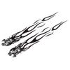Cool Flame Skull Gas Tank Graphic Sticker Weatherproof Vinyl for Custom Motorcycle Rear Flashlight Accessory