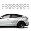 Kreativer Waben-Offen-Styling-Aufkleber für Tesla Model 3 2016-2026 Highland Model Y X S Auto Karosserie Seitenaufkleber Tuning Dekoration