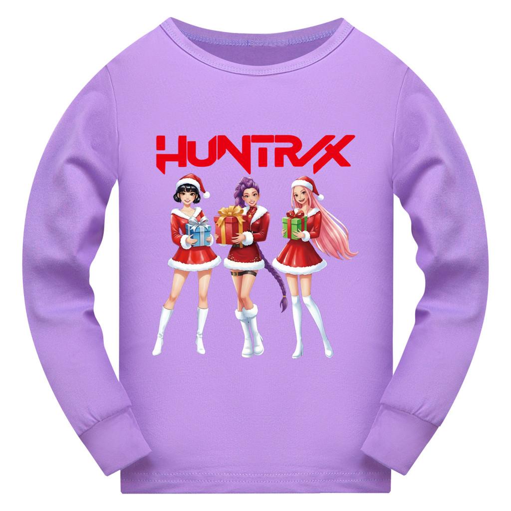 5086 Kids Girls Christmas New Year Rumi Zoey Mira Super Star Print Long Sleeves T-Shirt