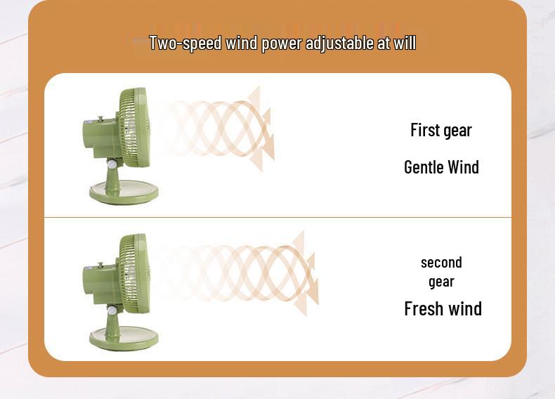 Silent Five-Blade Oscillating Desktop Fan for Home or Office