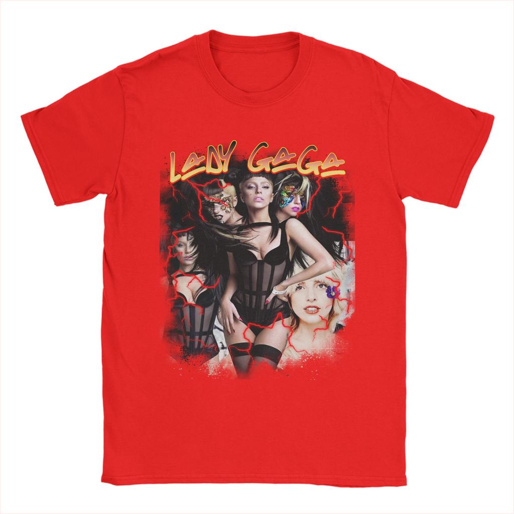 Mens TShirt Lady Gaga Novelty 100 Cotton Tee Shirt Short Sleeve T Shirts Round Neck Clothes 4XL 5XL