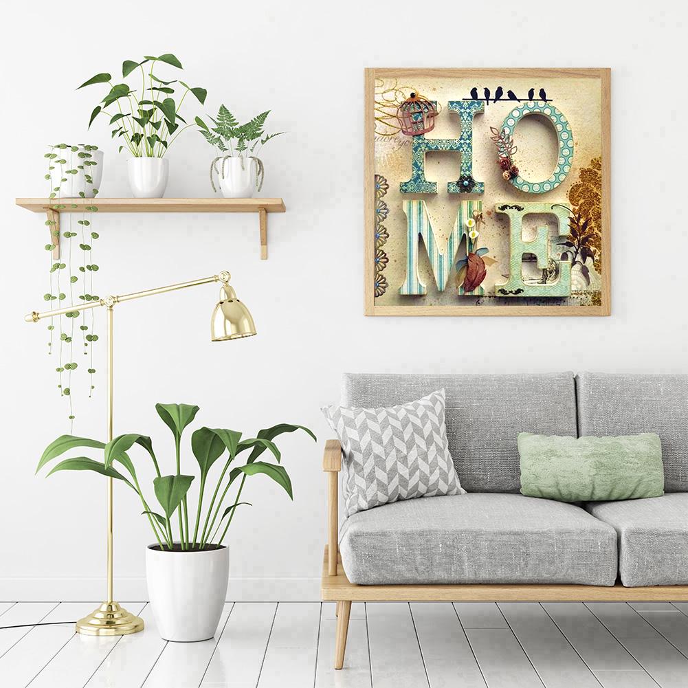 5D DIY Full Drill Diamond Painting Text Cross Stitch Embroidery Kit ...