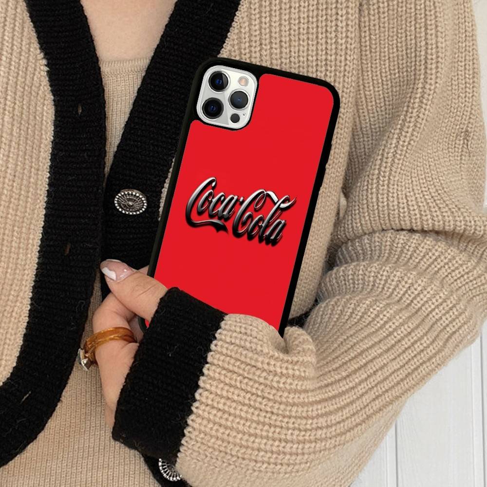 Hot C-Coca Drinks C-Cola Phone Case For IPhone 11 12 13 14 15 16 17 Pro Max Plus PC+TPU Cover