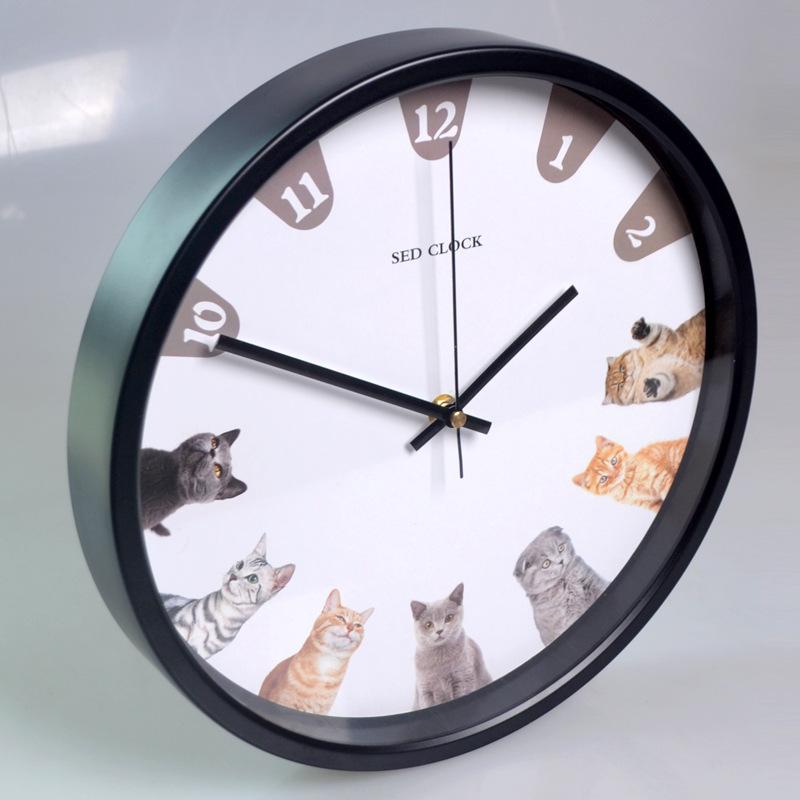 12-inch Silent Clock Living Room Free Shipping Fashion Wall Clock Creative Digital Art Wall Clock Bedroom Simple Large Metal