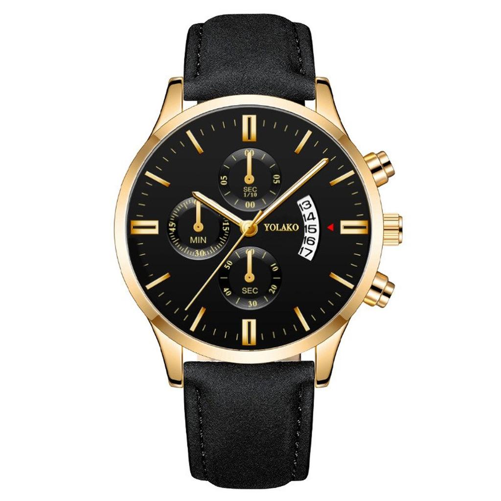 Mens Leather Business Fashion Watch Strap Watch For Gift Giving