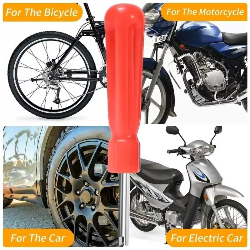 Car Bicycle Slotted Handle Tire Valve Stem Core Remover Screwdriver Auto-styling Accessories Car Tire Repair Install Tools