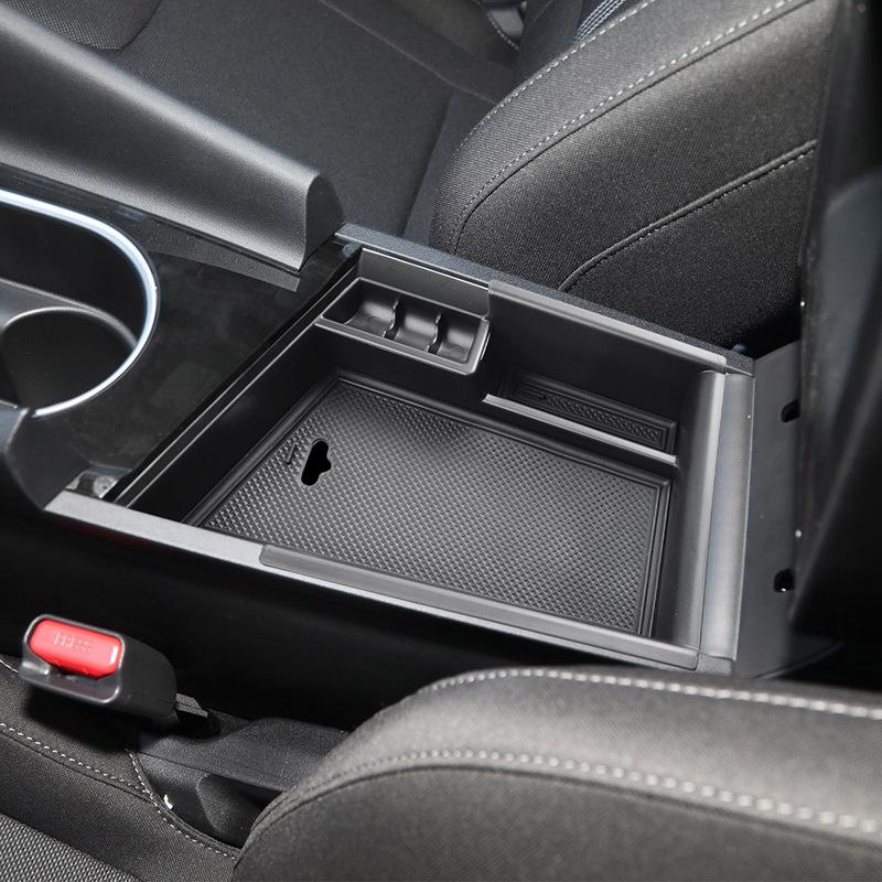 Center Console Organizer Tray for Hyundai Elantra -2024 Accessories, ABS Armrest Storage Box (NOT for Manual Hand-Brake)