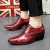 Italian Luxury Red Men Heel Shoes Man Male Oxford Men's Wedding Mens Shoes Designer Leather Formal Dress Shoes for Men