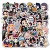 Kimetsu No 50pcs Yaiba Stickers Anime Pvc Luggage Skateboard Bike Phone Decals