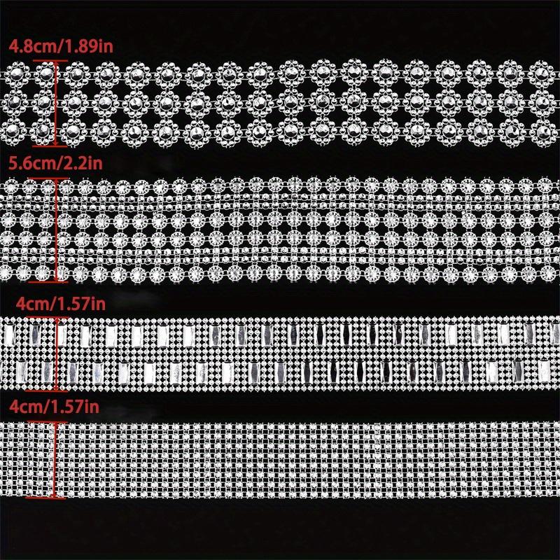 4 Sets of Clothing Accessories with Mesh Drills Candle Bottle Decoration Hollow Thread Drills Gift Box Flower Packaging with Manual DIY Decoration