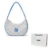 MLB Fashion Casual Commuter Vintage Floral Zipper Tote Shoulder Bag Unisex Bags White Blue 3ABQS014N-50SBD