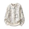 Oversized Mens Graphic Print Crewneck Sweatshirt Winter Thick Fleece Lined Loose Fit Streetwear