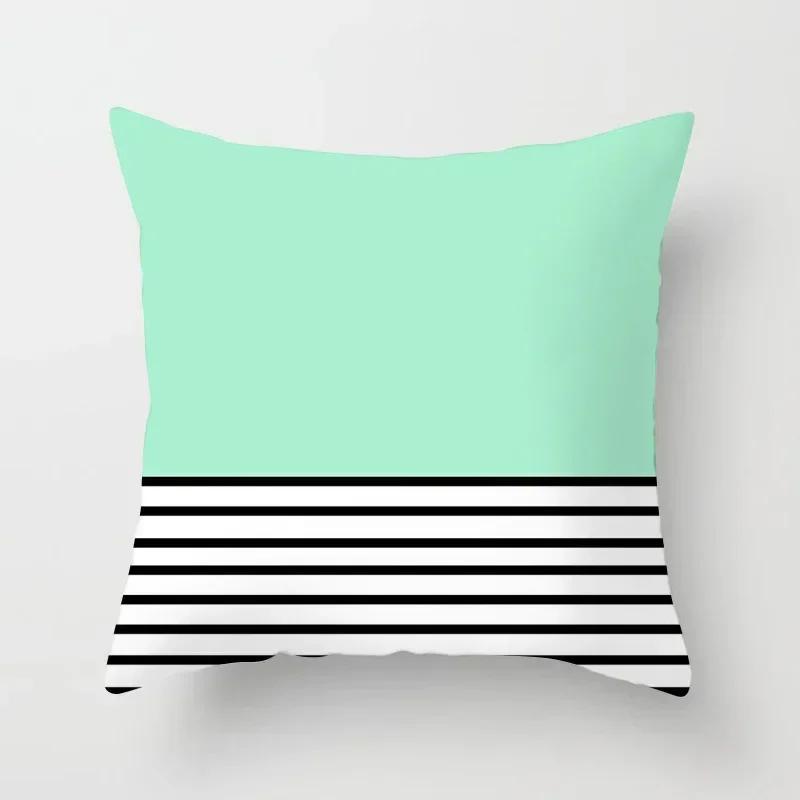 45x45cm Light Blue Green Mint Cushion Cases Modern Geometry Print Boho Decorative Pillowcase Sofa Couch Throw Pillows