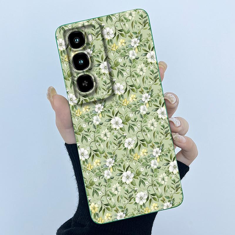 For itel City 100 Phone Case Fashion Simplicity Oil Painting Floral Soft Liquid Silicone Shell For itel City100 Back Cover Funda